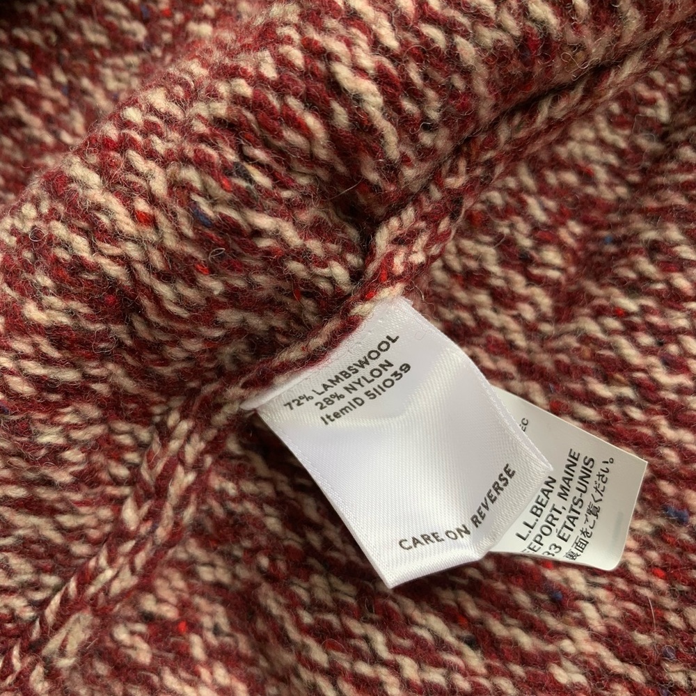LL Bean Signature Ragg Wool open cardigan - Picture 5 of 8